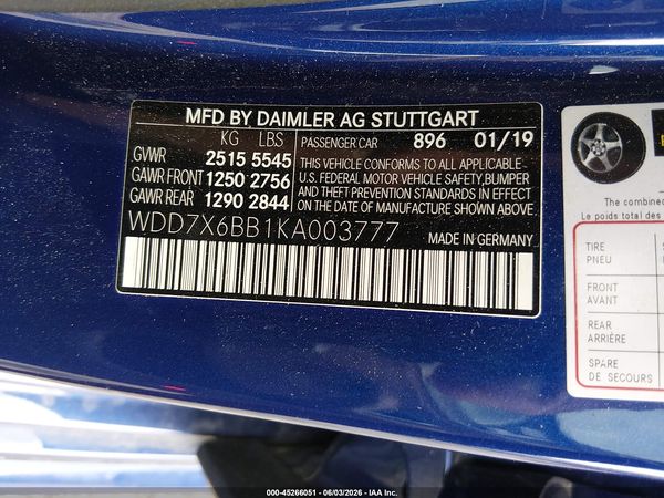 2019 MERCEDES-BENZ AMG GT 53 4-DOOR COUPE AMG GT53