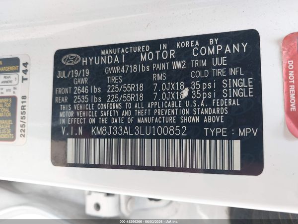 2020 HYUNDAI TUCSON SEL