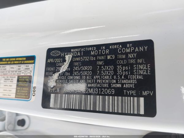 2021 HYUNDAI PALISADE LIMITED