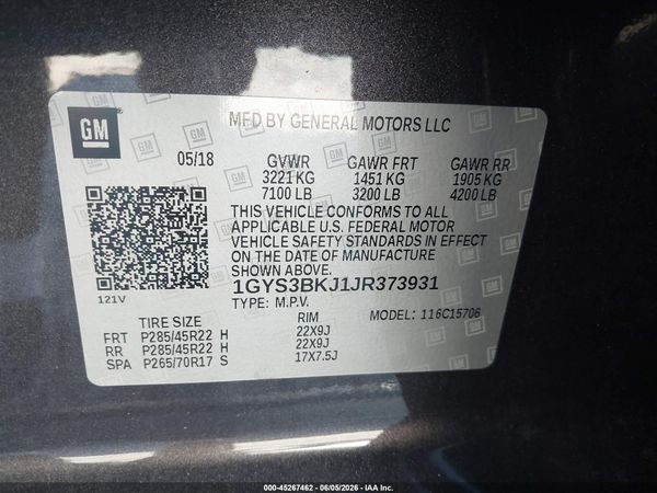 2018 CADILLAC ESCALADE LUXURY