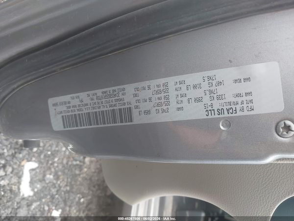 2016 DODGE GRAND CARAVAN SE PLUS — I9