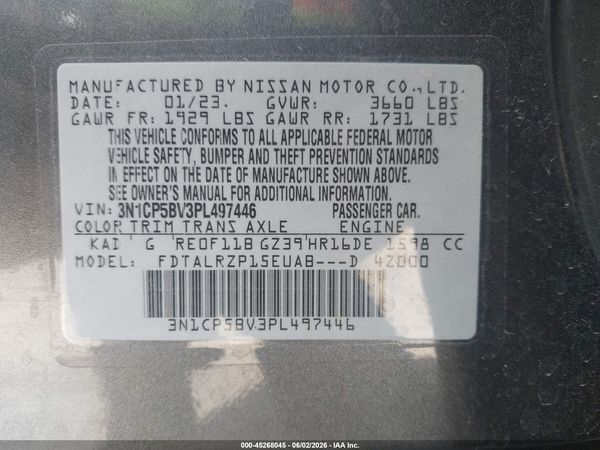 2023 NISSAN KICKS S XTRONIC CVT