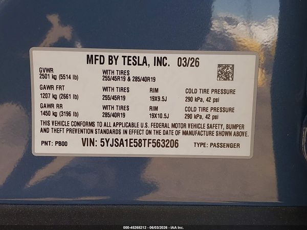 2026 TESLA MODEL S ALL-WHEEL DRIVE