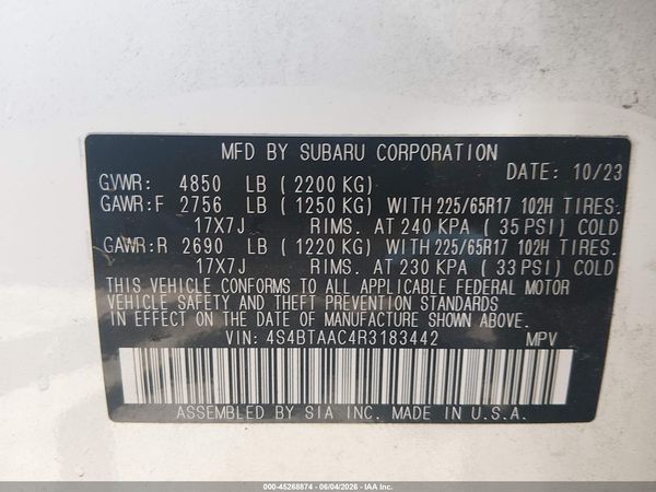 2024 SUBARU OUTBACK Base