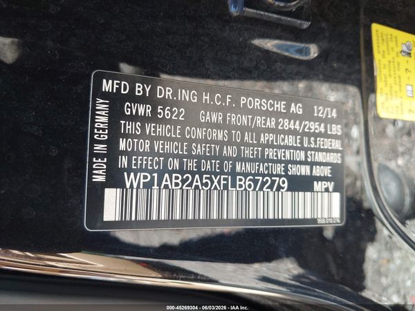 2015 PORSCHE MACAN S