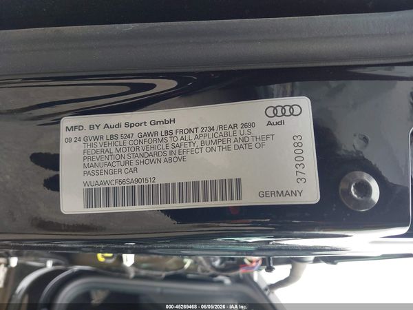 2025 AUDI RS 5 SPORTBACK TFSI QUATTRO TIPTRONIC