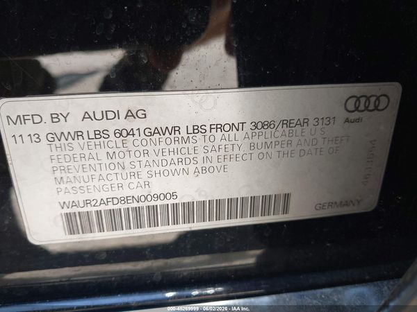 2014 AUDI A8 L 4.0T