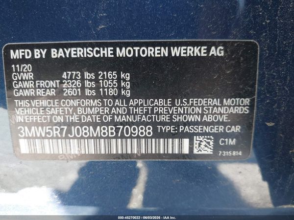 2021 BMW 330I XDRIVE