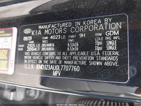 2020 KIA SOUL LX