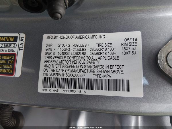 2019 HONDA CR-V EX