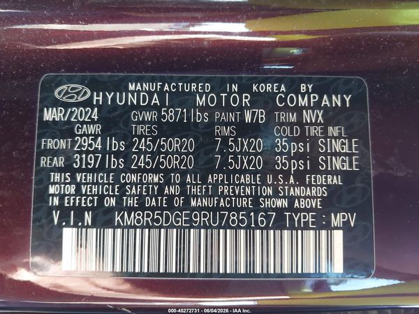 2024 HYUNDAI PALISADE LIMITED