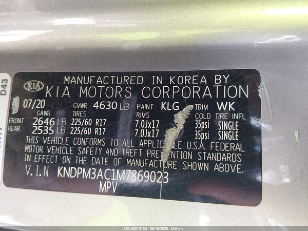2021 KIA SPORTAGE LX