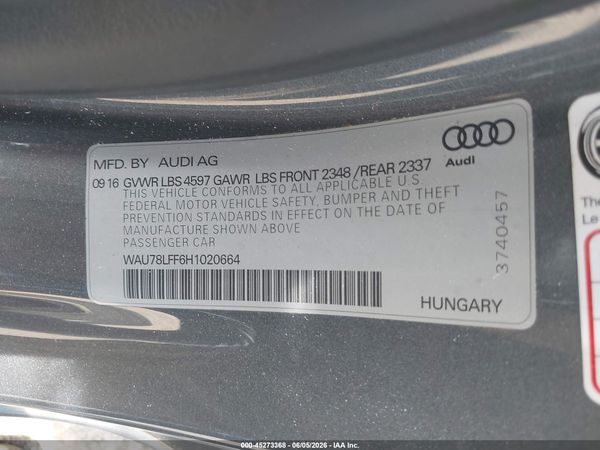 2017 AUDI A3 2.0T PREMIUM