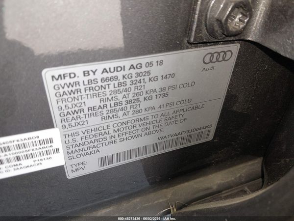2018 AUDI Q7 3.0T PREMIUM
