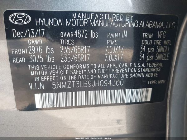 2018 HYUNDAI SANTA FE SPORT 2.4L