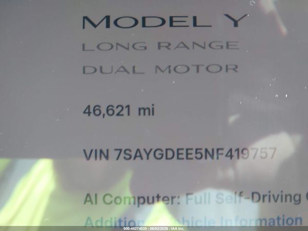 2022 TESLA MODEL Y