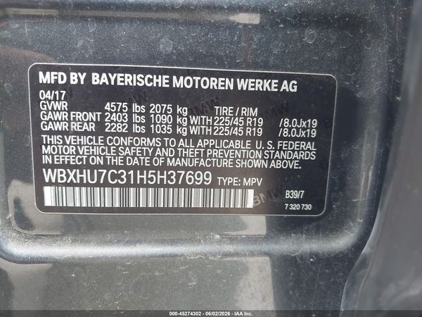 2017 BMW X1 SDRIVE28I