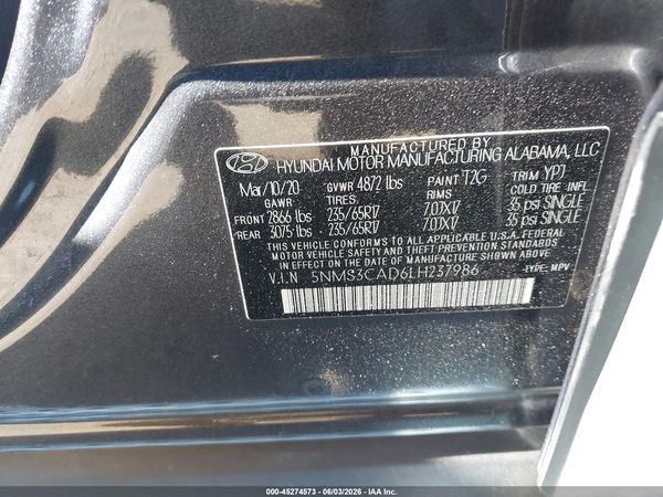 2020 HYUNDAI SANTA FE SEL