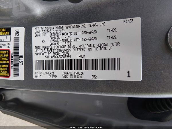2023 TOYOTA TUNDRA LIMITED