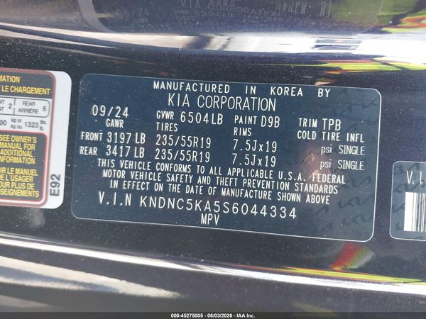 2025 KIA CARNIVAL MPV HYBRID EX