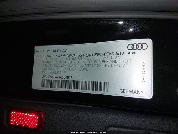 2018 AUDI A4 2.0T PREMIUM