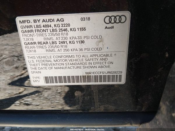 2018 AUDI Q3