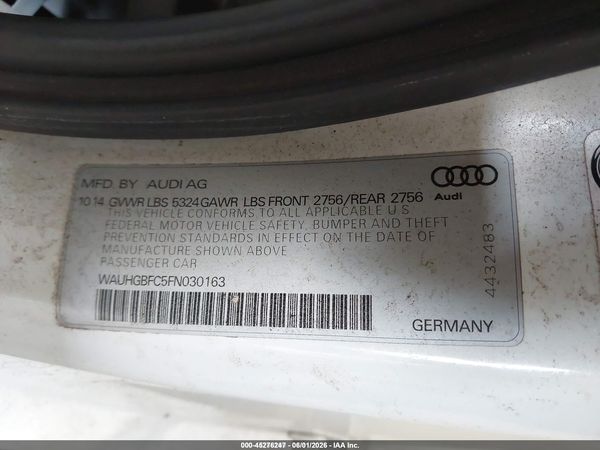 2015 AUDI A6 3.0T PREMIUM PLUS