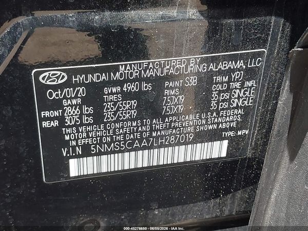 2020 HYUNDAI SANTA FE LIMITED 2.0T