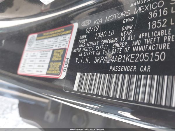 2019 KIA RIO S