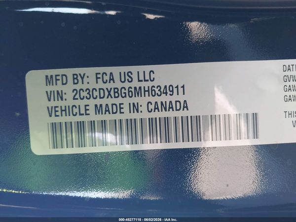 2021 DODGE CHARGER SXT RWD