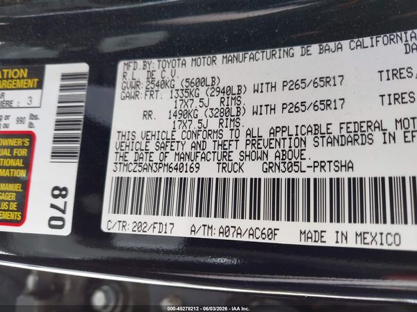 2023 TOYOTA TACOMA TRD SPORT