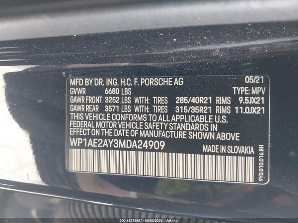 2021 PORSCHE CAYENNE E-HYBRID