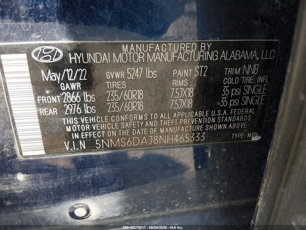 2022 HYUNDAI SANTA FE XRT