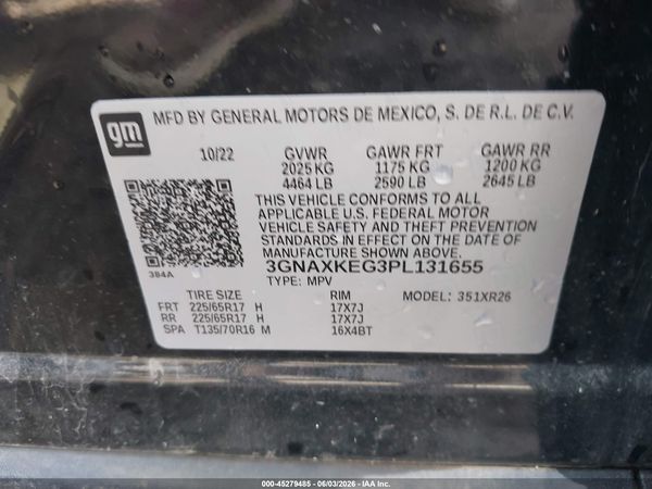 2023 CHEVROLET EQUINOX FWD LT — I9