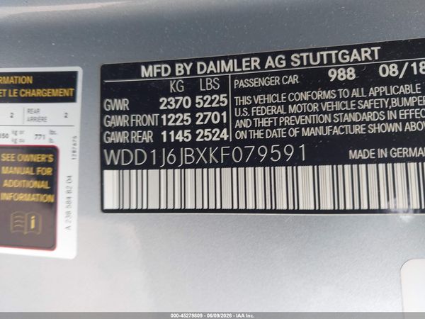 2019 MERCEDES-BENZ E 450 4MATIC