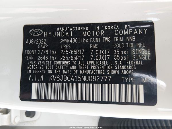 2022 HYUNDAI TUCSON HYBRID BLUE