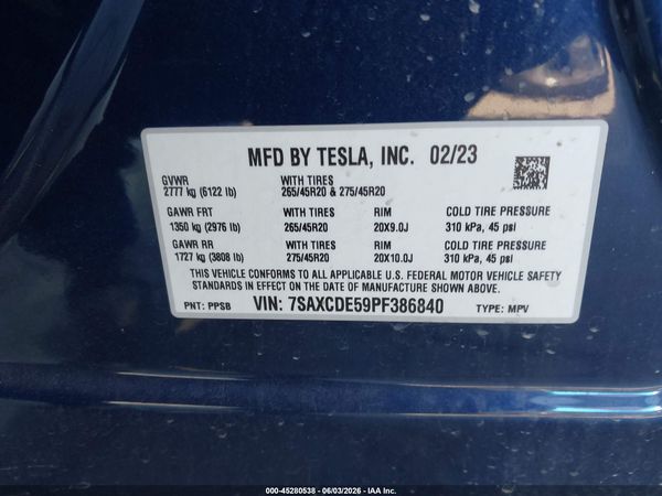 2023 TESLA MODEL X