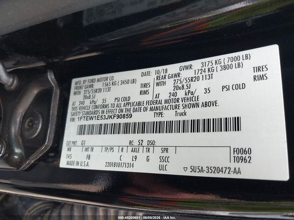 2018 FORD F-150 XLT