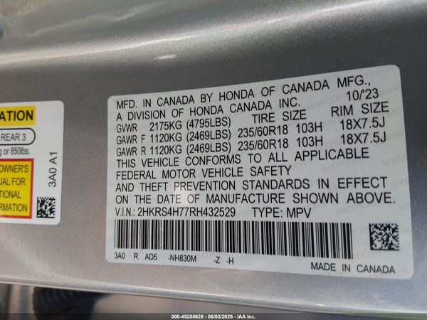 2024 HONDA CR-V EX-L AWD