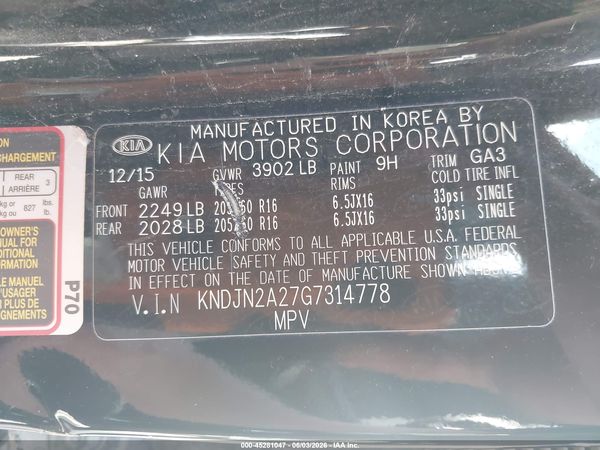 2016 KIA SOUL Plus