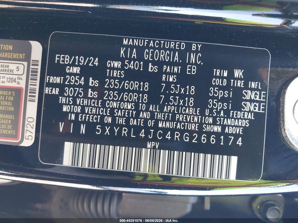 2024 KIA SORENTO S