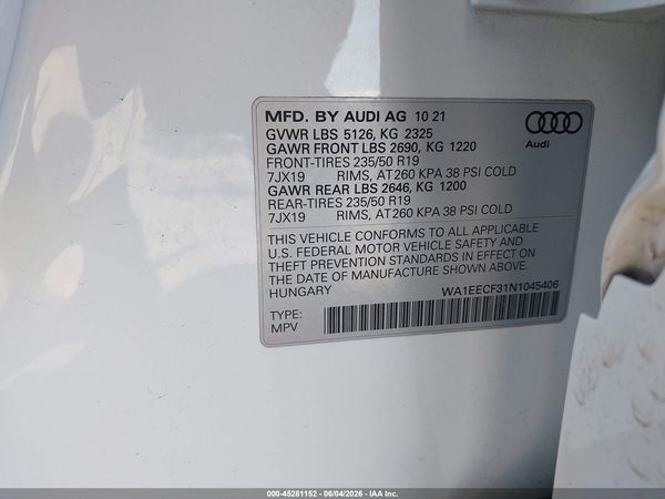 2022 AUDI Q3
