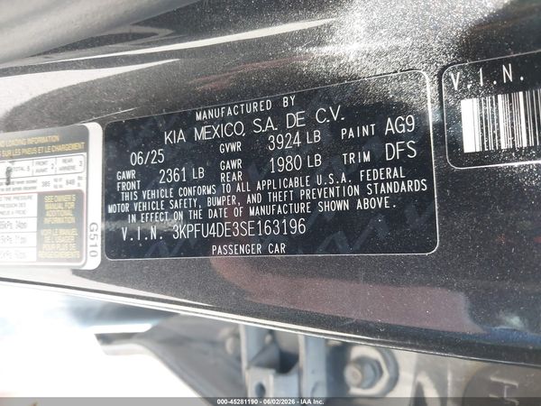2025 KIA K4 EX