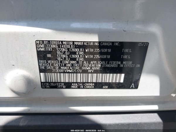 2021 TOYOTA RAV4 HYBRID XSE