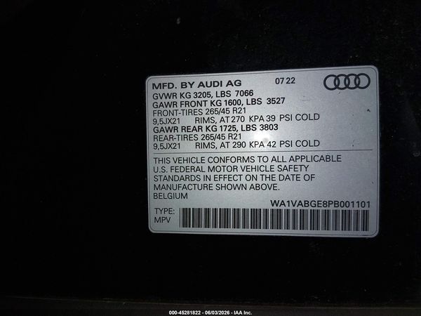 2023 AUDI E-TRON PREMIUMWE