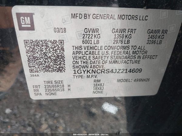 2018 CADILLAC XT5 LUXURY