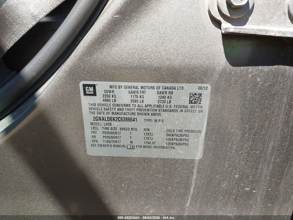 2012 CHEVROLET EQUINOX 1LT — I9