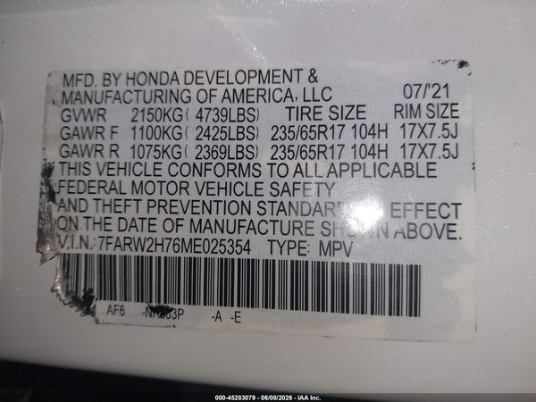 2021 HONDA CR-V AWD SPECIAL EDITION