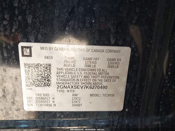 2019 CHEVROLET EQUINOX LS — I9