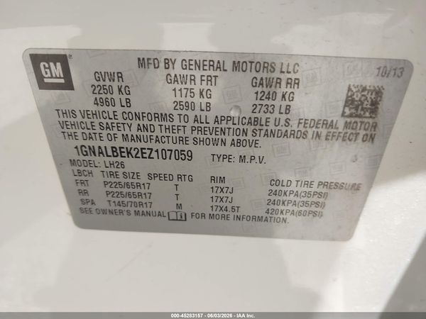 2014 CHEVROLET EQUINOX 1LT — I9